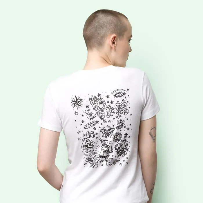 TShirts and Tanks Women Vans Color Flash Crew Tee White