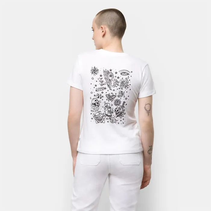 TShirts and Tanks Women Vans Color Flash Crew Tee White TShirts and Tanks Women Vans Color Flash Crew Tee White