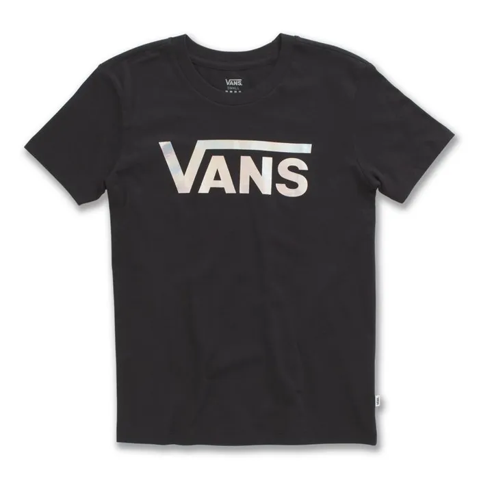 TShirts and Tanks Women Vans Flutter V Iridescent Crew Tee Black TShirts and Tanks Women Vans Flutter V Iridescent Crew Tee Black