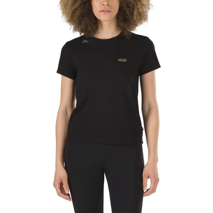 TShirts and Tanks Women Vans Heart Lizzie Baby Tee Black TShirts and Tanks Women Vans Heart Lizzie Baby Tee Black