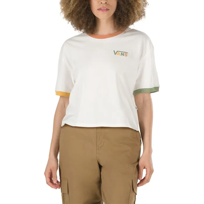 TShirts and Tanks Women Vans Karina Boxy Crew Tee Marshmallow