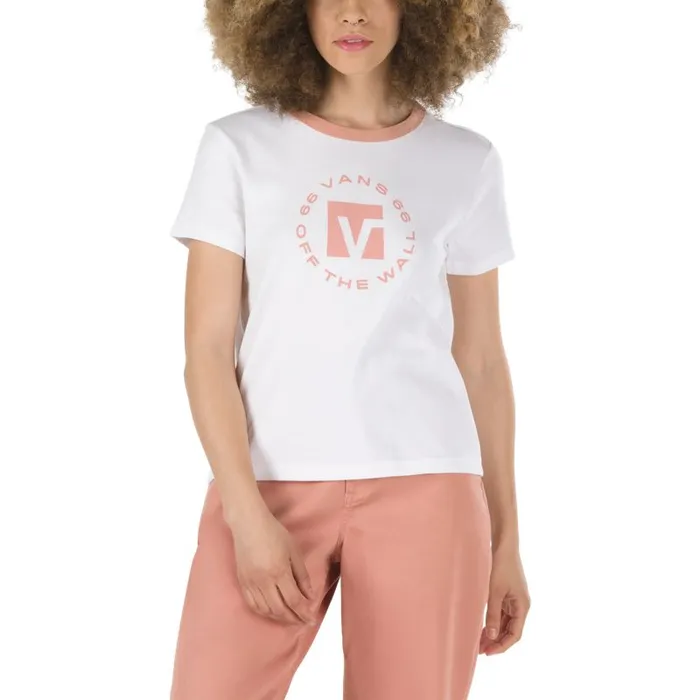 TShirts and Tanks Women Vans Steevee Jon Baby Tee Whiterose Dawn