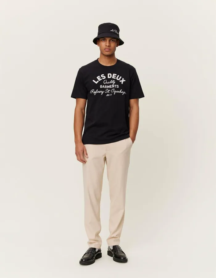 Tshirts Men Les Deux Barry TShirt 8211 BlackBlack