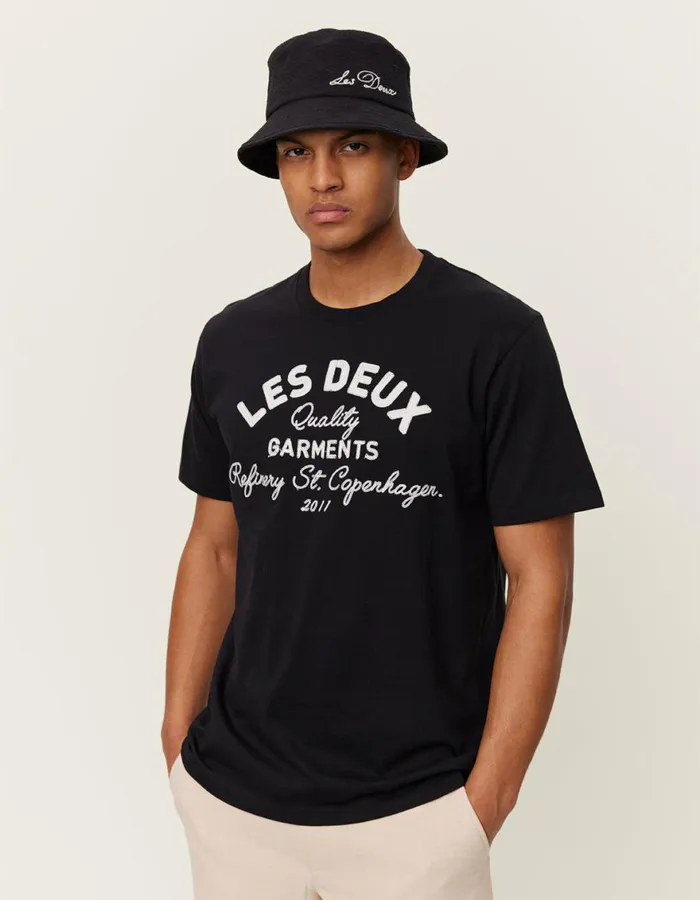 Tshirts Men Les Deux Barry TShirt 8211 BlackBlack