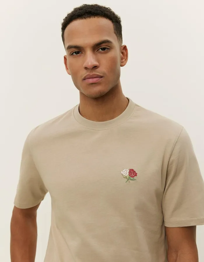 Tshirts Men Les Deux Clyde TShirt 8211 Dark Sand