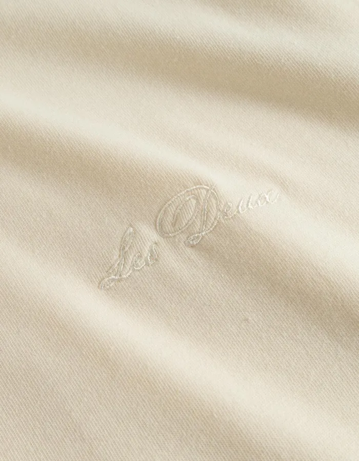 Tshirts Men Les Deux Crew TShirt 8211 IvoryLight Ivory