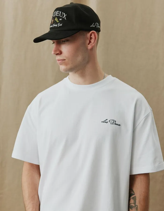 Tshirts Men Les Deux Crew TShirt 8211 WhiteBlack