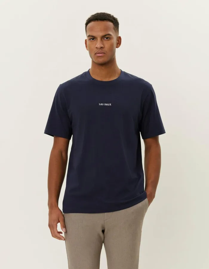 Tshirts Men Les Deux Dexter TShirt 8211 Dark Navy