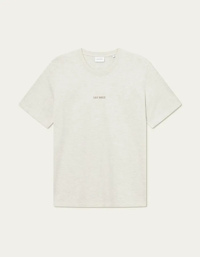 Tshirts Men Les Deux Dexter TShirt 8211 Ivory Melange
