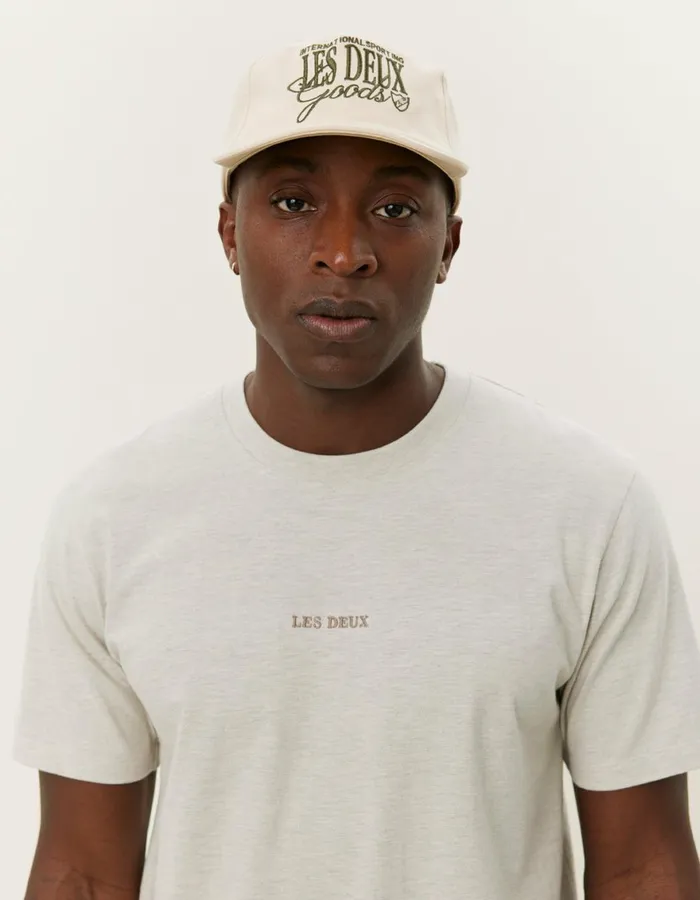 Tshirts Men Les Deux Dexter TShirt 8211 Ivory Melange