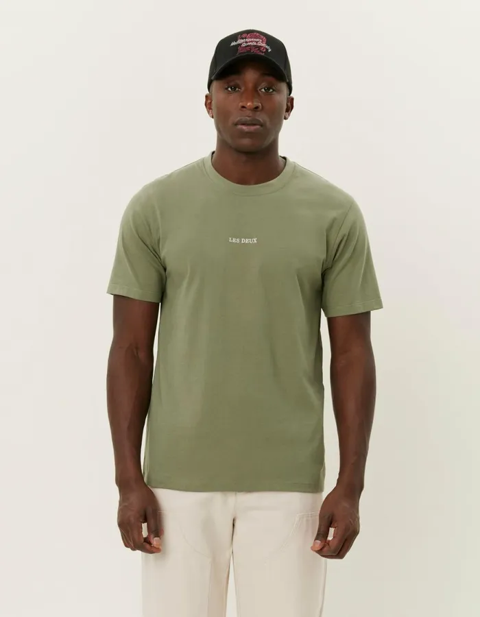 Tshirts Men Les Deux Dexter TShirt 8211 Lichen Green