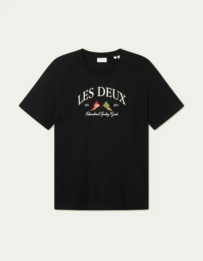 Tshirts Men Les Deux Ivy League TShirt 8211 BlackBlack
