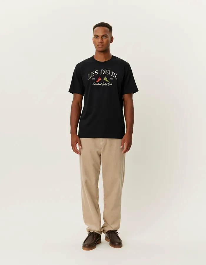 Tshirts Men Les Deux Ivy League TShirt 8211 BlackBlack