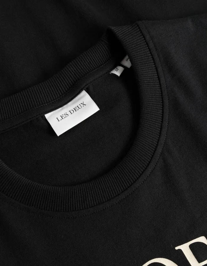 Tshirts Men Les Deux Ivy League TShirt 8211 BlackBlack