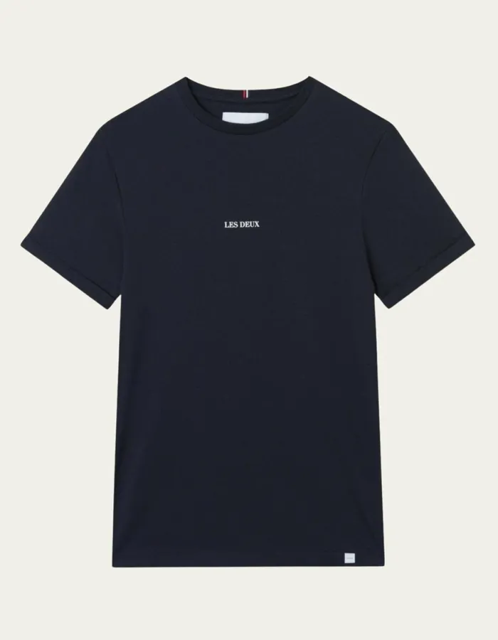 Tshirts Men Les Deux Lens TShirt 8211 Dark NavyWhite