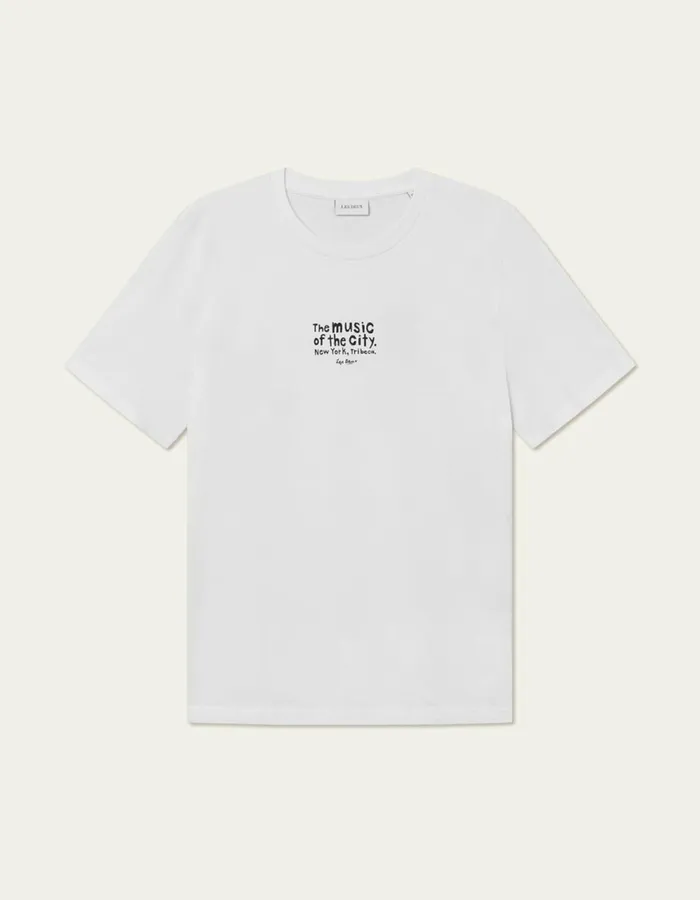 Tshirts Men Les Deux Luca TShirt 8211 WhiteWhite