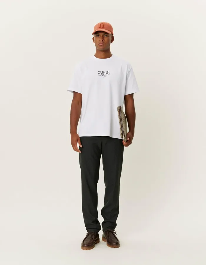 Tshirts Men Les Deux Luca TShirt 8211 WhiteWhite