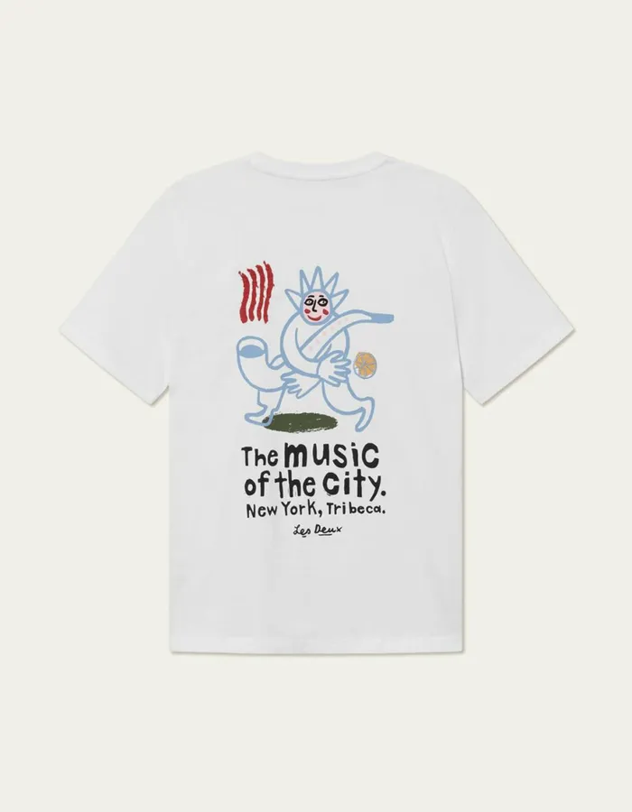 Tshirts Men Les Deux Luca TShirt 8211 WhiteWhite