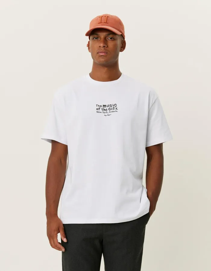 Tshirts Men Les Deux Luca TShirt 8211 WhiteWhite