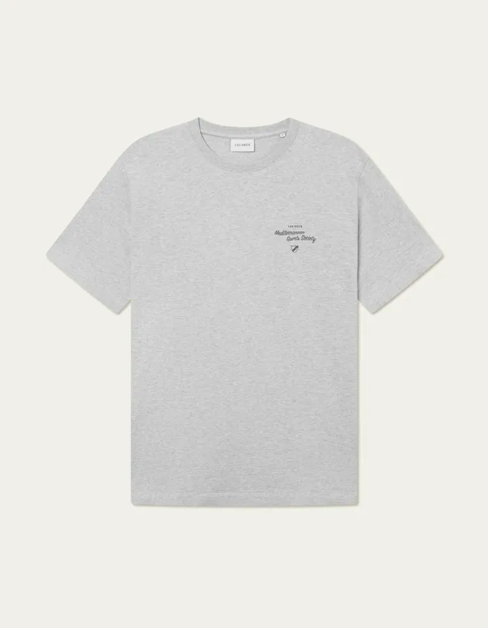 Tshirts Men Les Deux Mediterranean TShirt 8211 Snow Melange