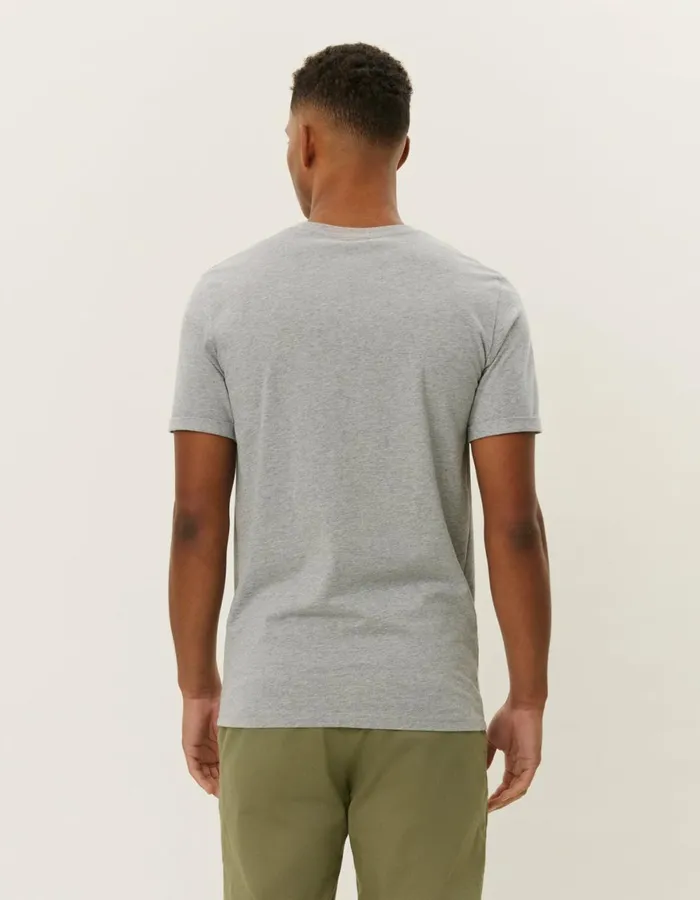 Tshirts Men Les Deux Piece TShirt 8211 Light Grey MelangeChive Green