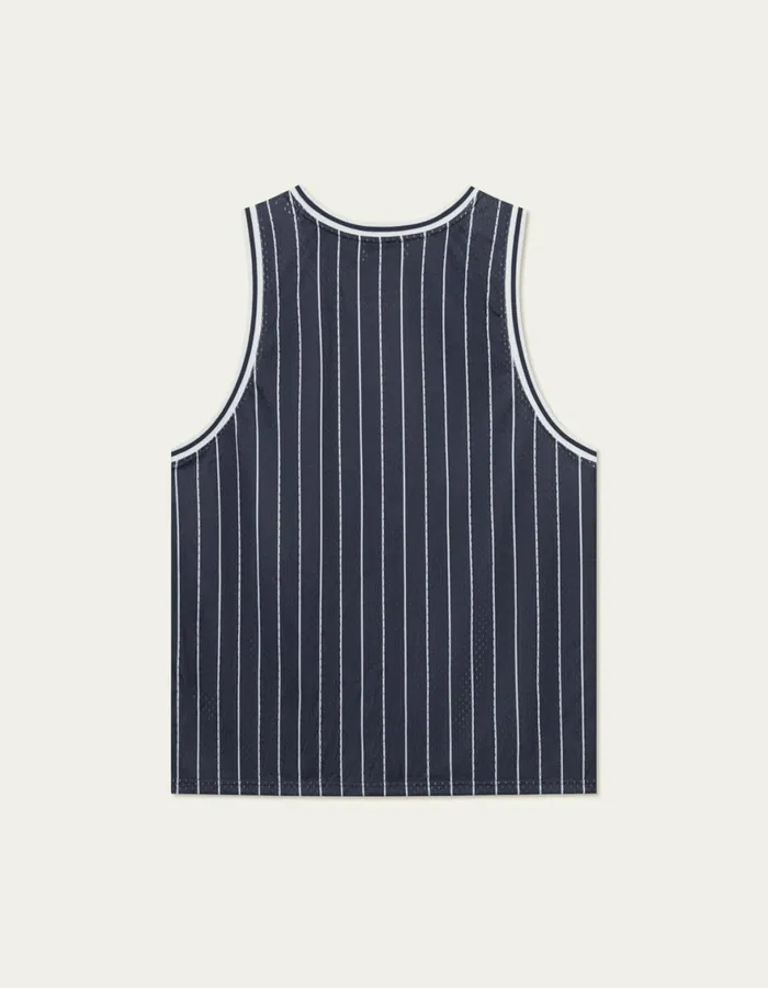 Tshirts Men Les Deux Silas Mesh Tank Top 8211 Dark NavyLight Ivory