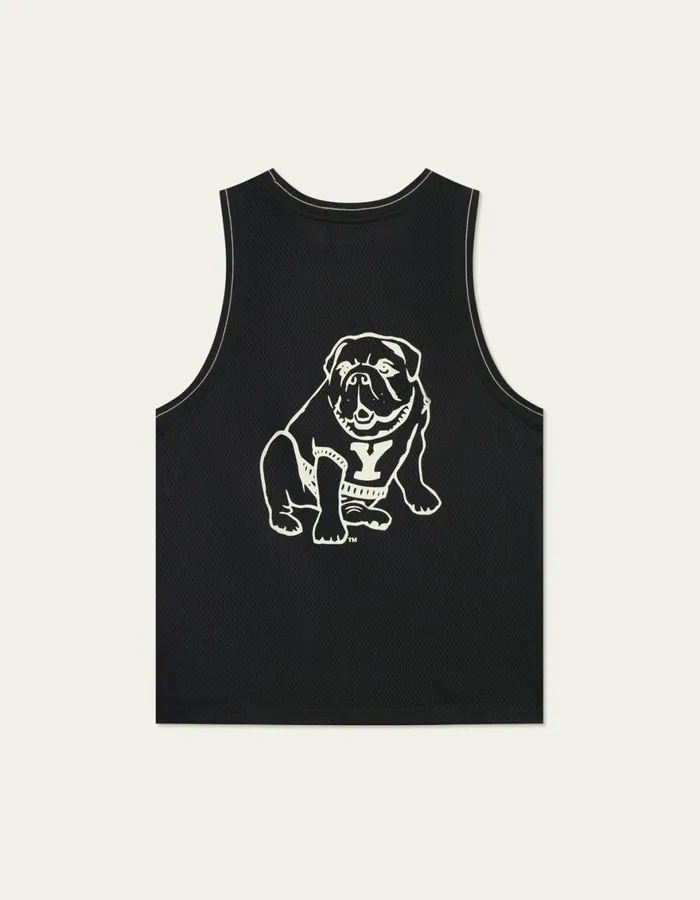 Tshirts Men Les Deux Yale Printed Mesh Tanktop 8211 BlackBlack