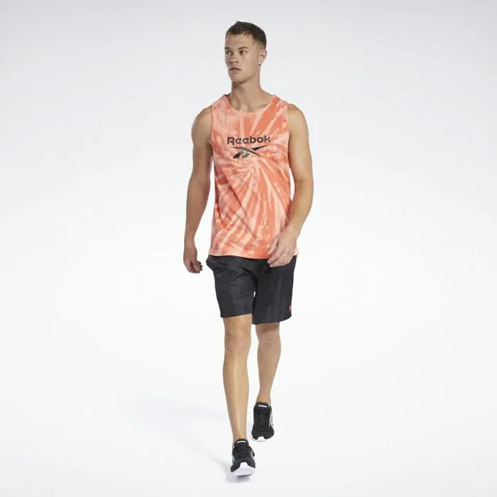 Tank Tops Mens Reebok Classics TieDye Tank Top Semi Orange Flare