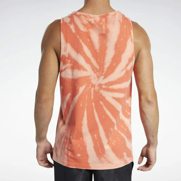 Tank Tops Mens Reebok Classics TieDye Tank Top Semi Orange Flare