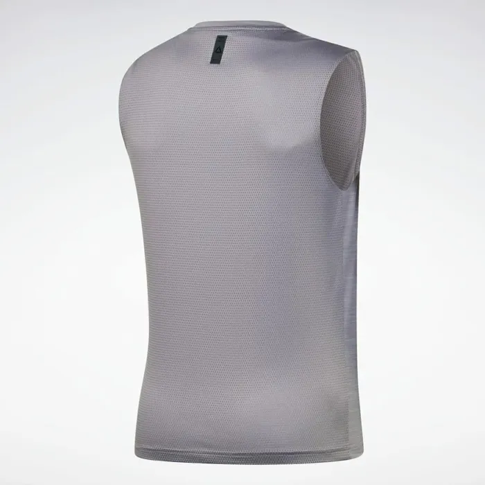 Tank Tops Mens Reebok LES MILLS ACTIVCHILL Sleeveless Tee Gravity Grey