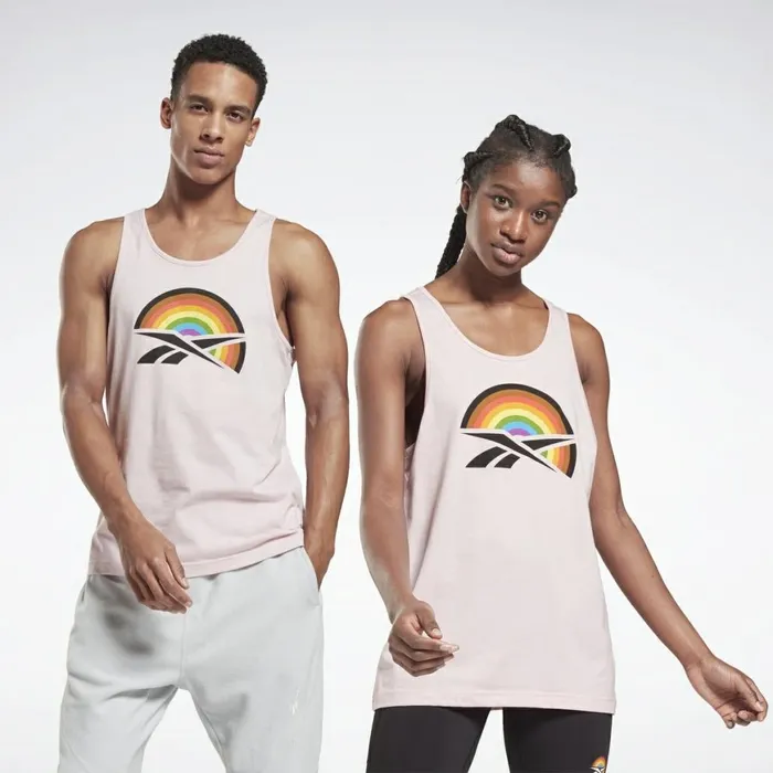Tank Tops MensWomens Reebok Pride Graphic Tank Top Frost Berry