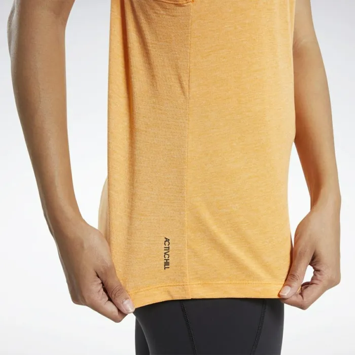 Tank Tops Womens Reebok ACTIVCHILLCOTTON Graphic Tank Top High Vis Orange
