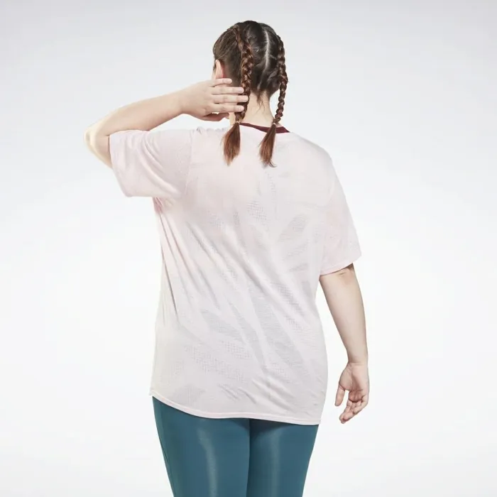 Tank Tops Womens Reebok Burnout TShirt Plus Size Frost Berry