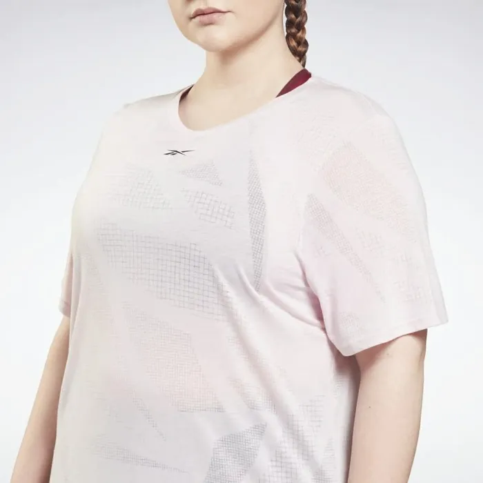Tank Tops Womens Reebok Burnout TShirt Plus Size Frost Berry