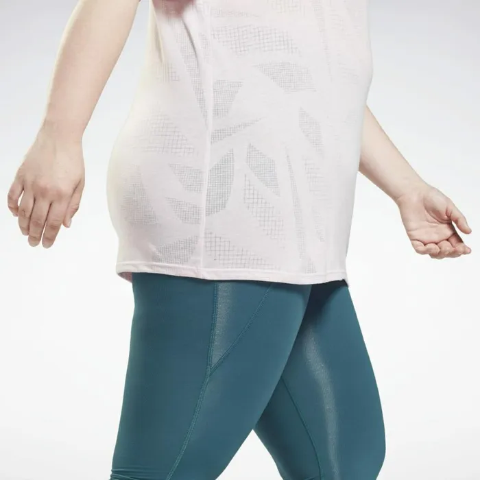 Tank Tops Womens Reebok Burnout TShirt Plus Size Frost Berry