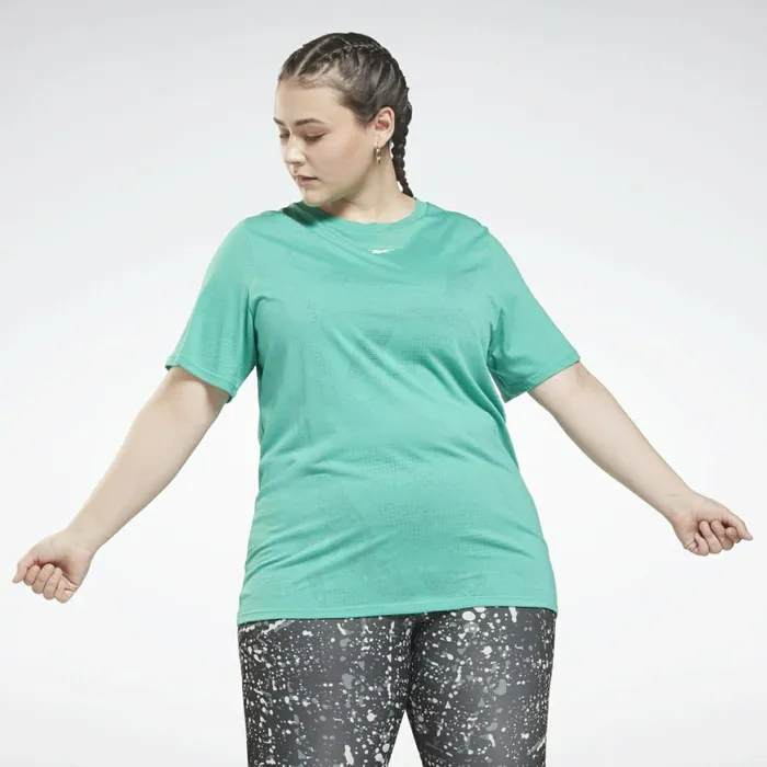 Tank Tops Womens Reebok Burnout TShirt Plus Size Future Teal