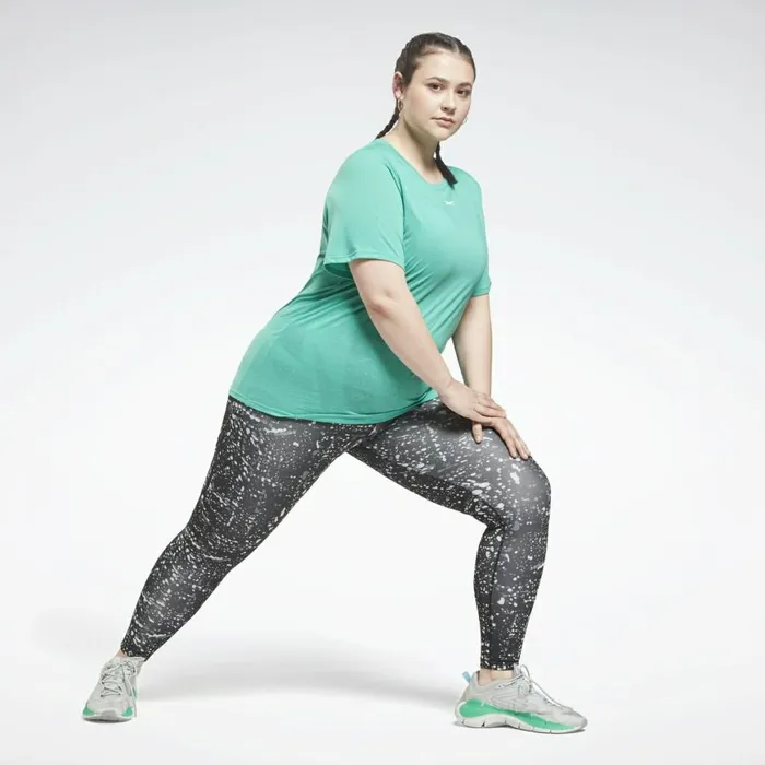 Tank Tops Womens Reebok Burnout TShirt Plus Size Future Teal