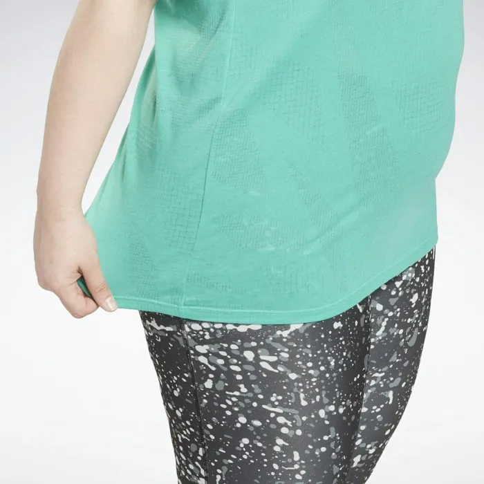 Tank Tops Womens Reebok Burnout TShirt Plus Size Future Teal