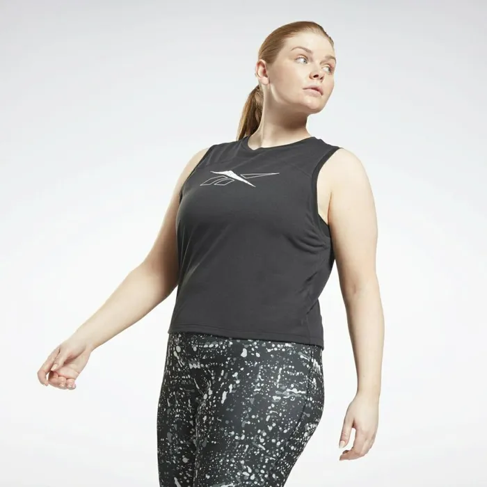 Tank Tops Womens Reebok Workout Ready Supremium Tank Top Plus Size Black