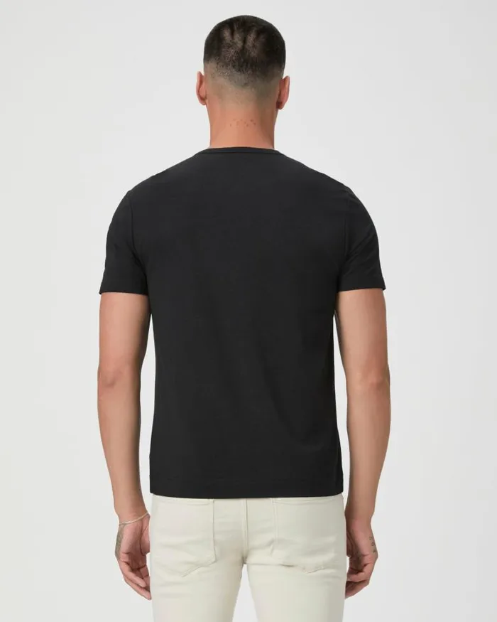 Tees Men PAIGE Harwood Short Sleeve Henley 8211 Black Tees Men PAIGE Harwood Short Sleeve Henley 8211 Black