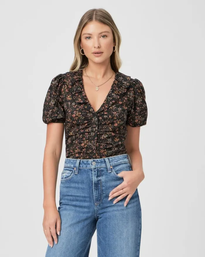 Tops and Blouses Women PAIGE Adara Top 8211 Black Multi