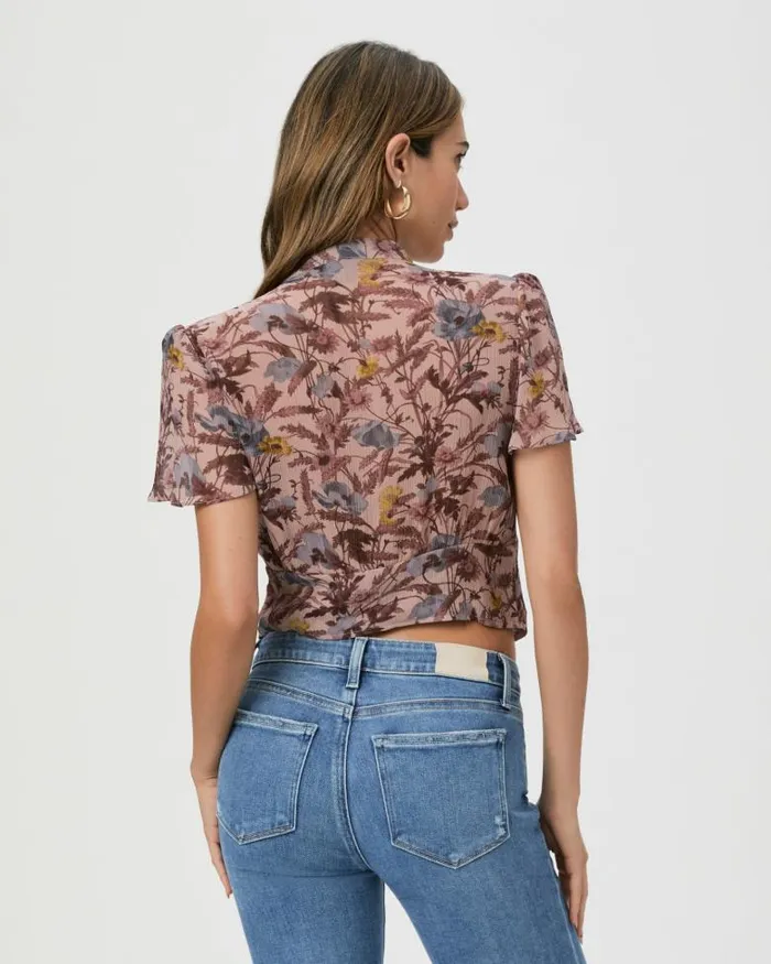 Tops and Blouses Women PAIGE Ayla Blouse 8211 Dark Primrose Multi Silk Tops and Blouses Women PAIGE Ayla Blouse 8211 Dark Primrose Multi Silk