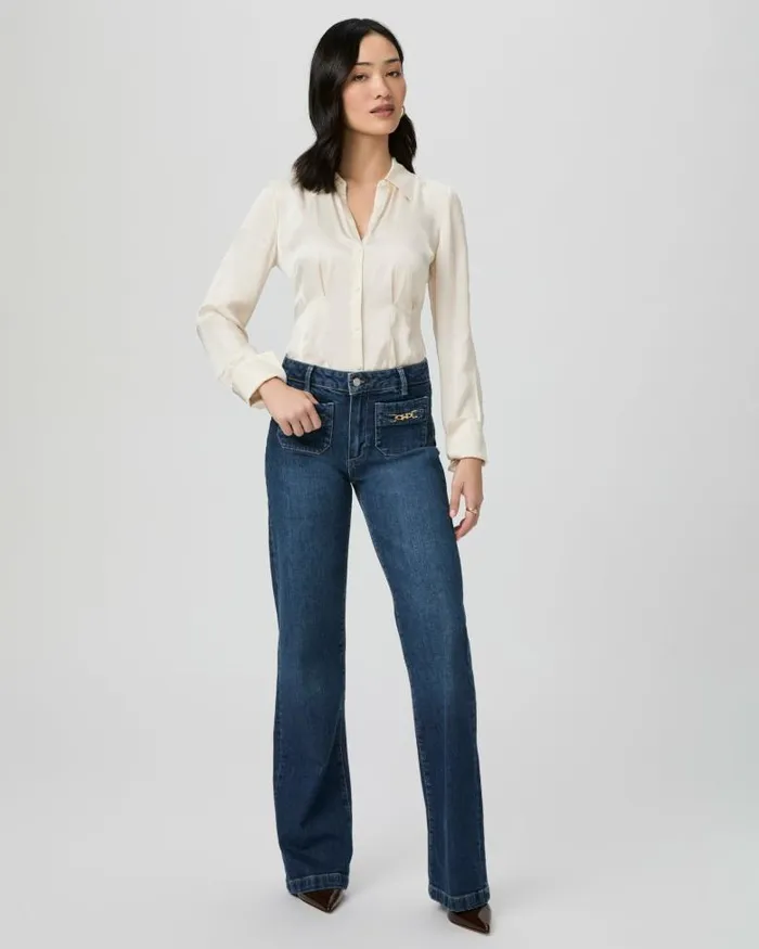 Tops and Blouses Women PAIGE Nelly Shirt 8211 Latte Foam Satin Tops and Blouses Women PAIGE Nelly Shirt 8211 Latte Foam Satin