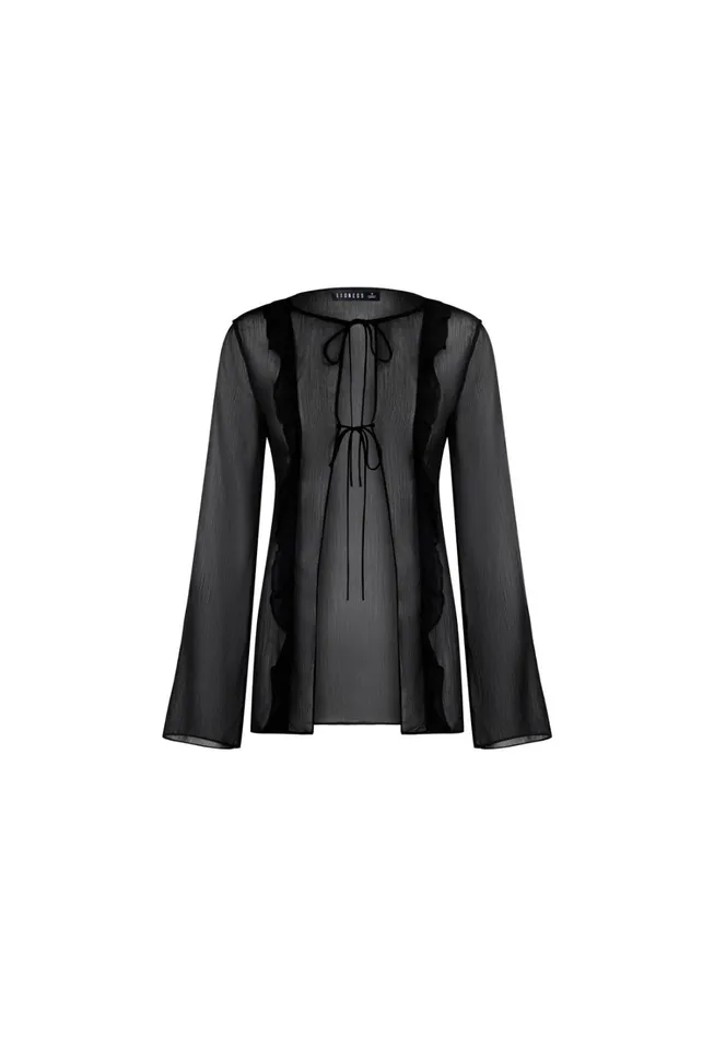 Tops Women Lioness Fashion BARELY THERE TIE TOP Onyx Tops Women Lioness Fashion BARELY THERE TIE TOP Onyx