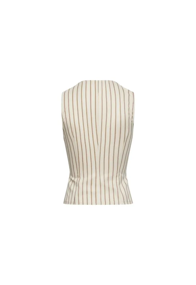 Tops Women Lioness Fashion BEBE TOP Cream Stripe Tops Women Lioness Fashion BEBE TOP Cream Stripe