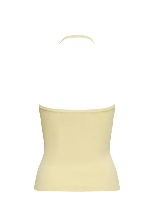 Tops Women Lioness Fashion BRAT HALTER TOP Butter Tops Women Lioness Fashion BRAT HALTER TOP Butter