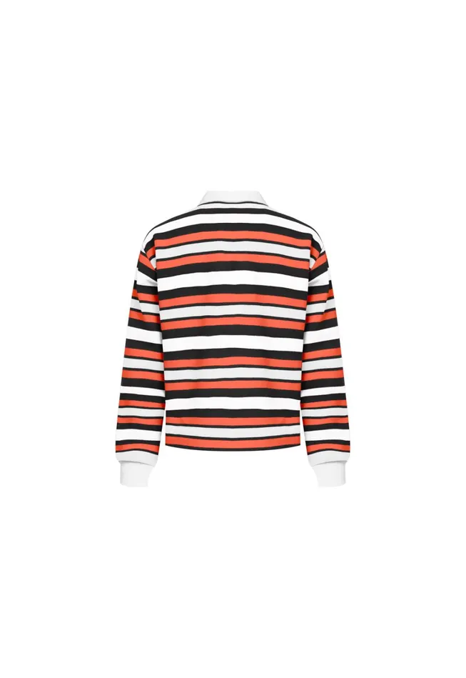 Tops Women Lioness Fashion LEISURE LONG SLEEVE POLO Red Multi Tops Women Lioness Fashion LEISURE LONG SLEEVE POLO Red Multi