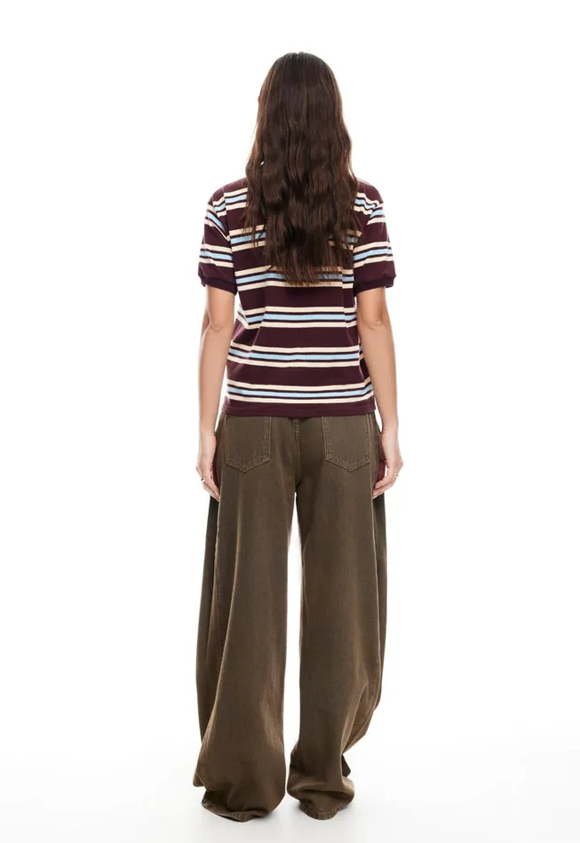 Tops Women Lioness Fashion LEISURE POLO Chocolate Multi Tops Women Lioness Fashion LEISURE POLO Chocolate Multi