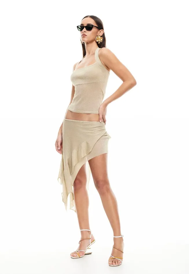 Tops Women Lioness Fashion PALISADES HALTER TOP Oyster Tops Women Lioness Fashion PALISADES HALTER TOP Oyster