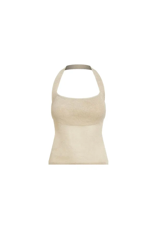 Tops Women Lioness Fashion PALISADES HALTER TOP Oyster Tops Women Lioness Fashion PALISADES HALTER TOP Oyster